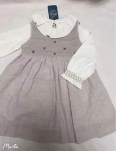 女の子こども　2点セットアップ　スモッキング　ワンピース　ファミリア　好き110