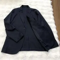 【極美品】UNIQLO ユニクロ 感動ジャケット 黒　洗濯可　Mサイズ