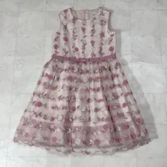 TOCCA BAMBINI 花柄刺繍 ワンピース ドレス130 ノースリーブ