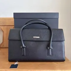 Burberry バーバリー レザーハンドバッグ ノバチェック 黒 ブラック