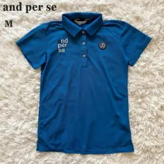 and per se アンパスィ ゴルフ レディース ポロシャツ ブルー M