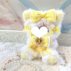 10〜14cm ハンドメイド おすわり着ぐるみ ねこ ぬい服 ぬいぐるみ