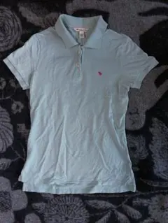 Abercrombie & Fitch 水色 半袖ポロシャツ L