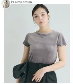 BASEMENT online 【MIYU DESIGN】ベロア半袖Tシャツのサムネイル