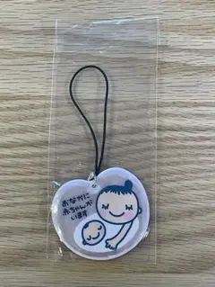 【新品未使用】母子イラスト ストラップチャーム