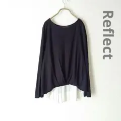 ■美品 Reflect リフレクト 重ね着風春ニット 長袖 シャツ カットソー
