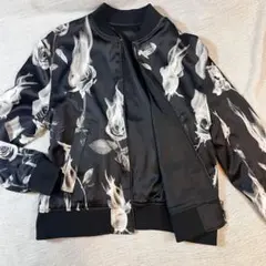 【総柄×ブラック】H&M リバーシブル ボンバージャケット ブルゾン