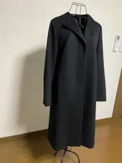 新品☆インディヴィ☆ロングコート☆チェスターコート☆青☆ブルー☆38