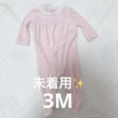 未着用✨ラルフローレン　足つきロンパース　フリル丸襟　3M