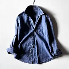 フランク＆アイリーン　バリー　オックスフォード　スキッパーシャツ　後染め　ブルー