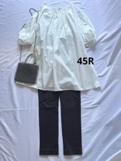 日本製　45R トリコチンストレッチスパッツ比女　ストレッチパンツ　レギパンのサムネイル