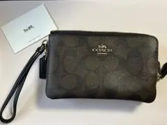 COACH コーチ ダブルファスナー ポーチ ウォレットケース