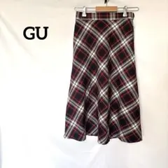 未使用♦︎GU タータンチェック柄 フレアミディスカート M