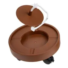 植木鉢台 直径23cm 円形 花台 プランタースタンド 自動吸水　ブラウン