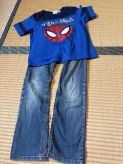 SPIDER-MAN スパイダーマン Tシャツ ジーンズ130cmのサムネイル