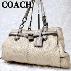 COACH Python Embossed Y2K Tote Bag rare