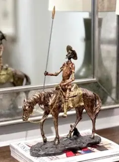 ブロンズ像 馬に乗った少年 インテリア家具 置物 彫刻 銅像 彫像 ds027