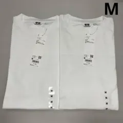 ユニクロ エアリズムコットンオーバーサイズTシャツ(5分袖)2枚セット