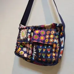 レスポートサックresportsac 花柄ナイロンショルダーバッグ