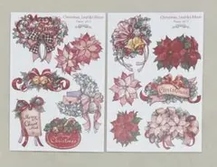 【H-65】Hwara様12月新作Leaf&Ribbon装飾ステッカー