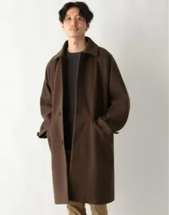 グローバルワークウーリーテックコートブ ウーリーテックショートステンカラーコート