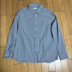 GLOBAL WORK イージーケアサラサラリネンシャツ 長袖シャツ
