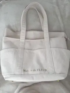 Maison de FLEUR ベージュ トートバッグ