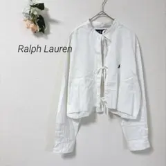 32 Ralph Lauren 長袖シャツ ロゴ刺繡 クロップド リメイクのサムネイル