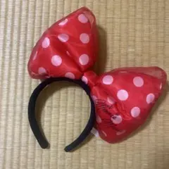 ミニーマウス風 赤い水玉カチューシャ