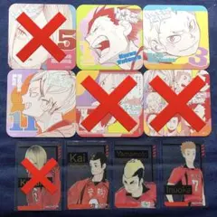 ハイキュー ファンパーク 音駒 研磨 黒尾　アートコースター 箔押しクリアカード