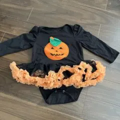 ハロウィンロンパース カボチャ 仮装 80cm