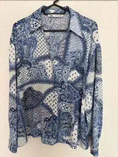 【ほぼ未使用】ZARA コットン ペイズリーシャツ