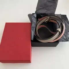 BONAVENTURA レザーショルダーストラップ グレー
