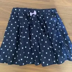 濃紺に白の水玉模様 フレアスカート　anyFAM