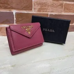 美品PRADA☆鑑定済☆サフィアーノ1MH021ピンク プラダ財布