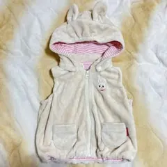 ミキハウス　ベビー用ベスト　80〜90cm うさぎ M