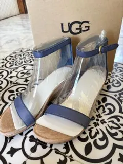 値下げ　UGG ネイビー アンクルストラップ サンダル