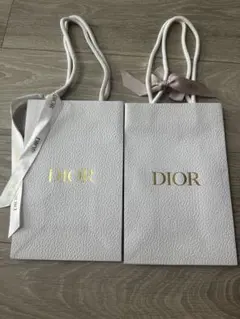 Dior ホワイトショップ袋 2点セット
