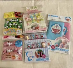 お弁当に！キャラ弁グッズ 5点まとめ売り ドラえもん すみっコぐらしピックのサムネイル