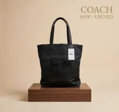 【新品】COACH コーチ トートバッグ ブラック ナイロン サブバッグにも♪