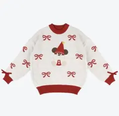 リルリンリン セーター リボン 2025 ディズニー クリスマス