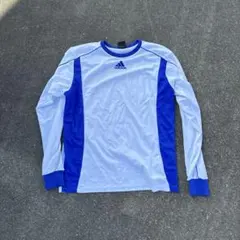 adidas 長袖カットソー ホワイト/ブルー