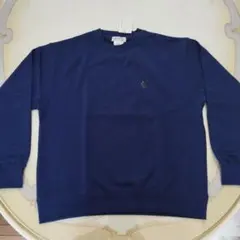 タグ付き新品ネイビー 刺繍ロゴ トレーナー