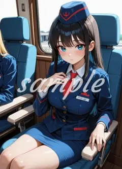 q-29[4K 高画質] A4 ポスター 美少女 美女 かわいい イラスト お尻