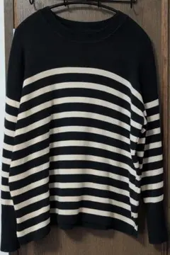 Live in comfort ボーダー柄コットンニット