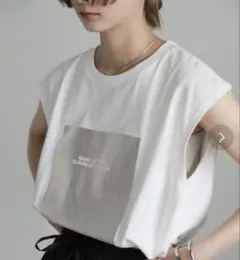ノースリーブ Tシャツ ホワイトのサムネイル