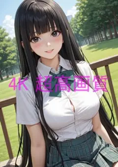 1点物 月屋うさぎ イメキャラ 高画質 A4 ポスターJK 制服 #0264