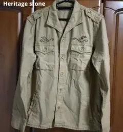 Heritage stone ミリタリージャケット♪Ｌ コットン100％ お得☆