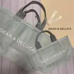 DEAN & DELUCA メッシュトートバッグ ミントブルー S・BIG
