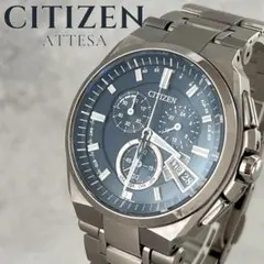 【√M様専用】稼働品 シチズン アテッサ 電波ソーラー クロノ メンズ チタン
